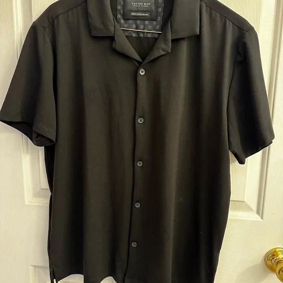 Cactus Man by Ricky Singh Short Sleeve Stretch Shirt - Picture 1 of 8